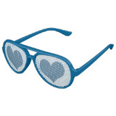 Blauw hart aviator zonnebril (Gekanteld)