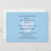 blauw hart; baby shower kaart (Voorkant)