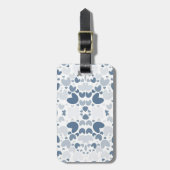 Blauw hart bagagelabel (Voorkant verticaal)