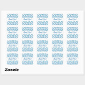 Blauw Hart Bedankt Sticker (Vel)