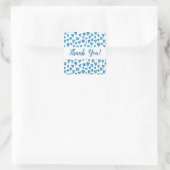 Blauw Hart Bedankt Sticker (Tas)