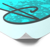 Blauw hart Beste vader ooit Lijst Abstracte Foto Poster (Hoek)