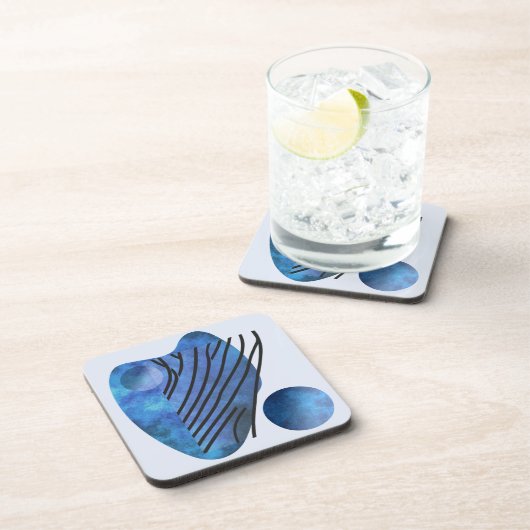 Blauw hart bier onderzetter (Rechterzijde)