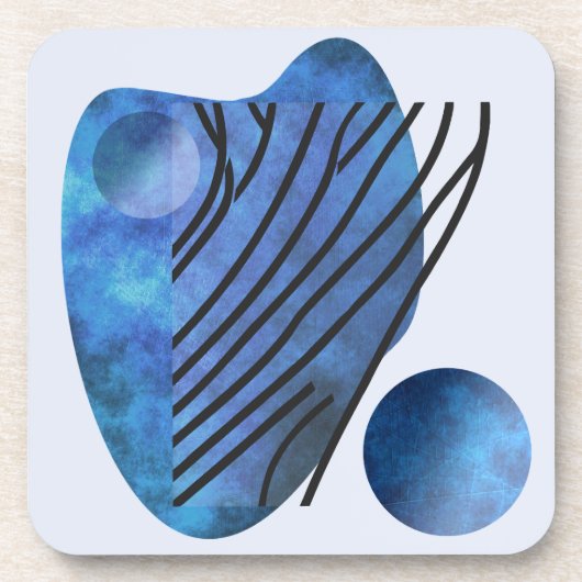 Blauw hart bier onderzetter (Voorkant)