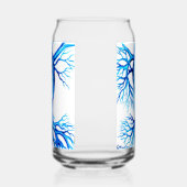 Blauw hart blikvorm glas (Rechts)