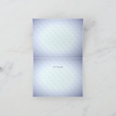 Blauw Hart Bloemen Dank u kaart (Binnen)