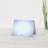 Blauw Hart Bloemen Dank u kaart (Achterkant)