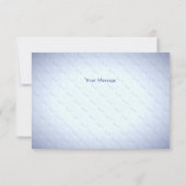 Blauw Hart Bloemen Dank u kaart (Achterkant)