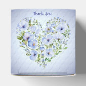 Blauw Hart Bloemen Favoriet Box Bedankdoosjes (Bovenkant)