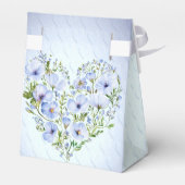 Blauw Hart Bloemen Favoriet Box Bedankdoosjes (Achterkant)