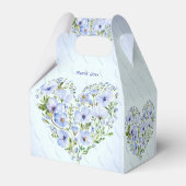 Blauw Hart Bloemen Favoriet Box Bedankdoosjes (Achterkant)