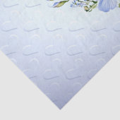Blauw Hart Bloemweefsel Papier (Detail)