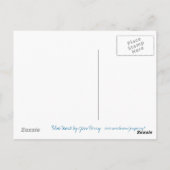 Blauw hart briefkaart (Achterkant)