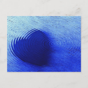 Blauw hart briefkaart