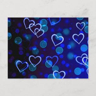 Blauw hart Briefkaart
