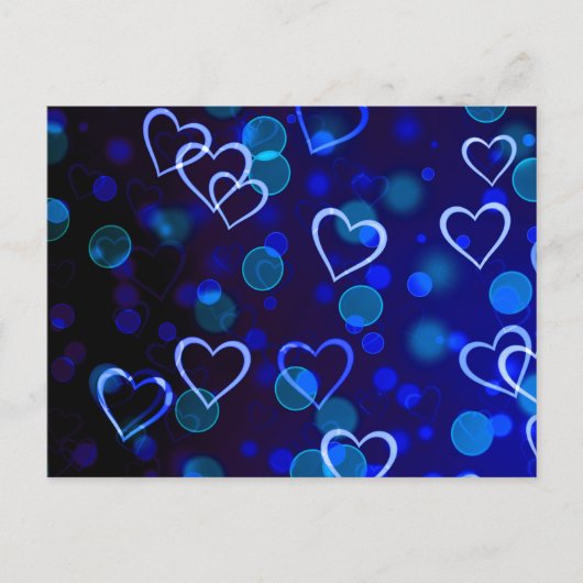 Blauw hart Briefkaart (Voorkant)