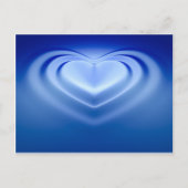Blauw hart briefkaart (Voorkant)