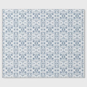 Blauw hart cadeaupapier (Vlak)