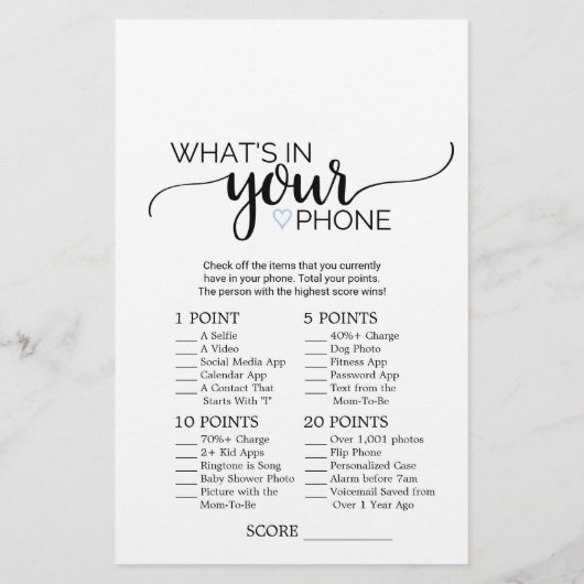 Blauw hart | Calligrafie wat er in uw telefoonspel Flyer (Achterkant)