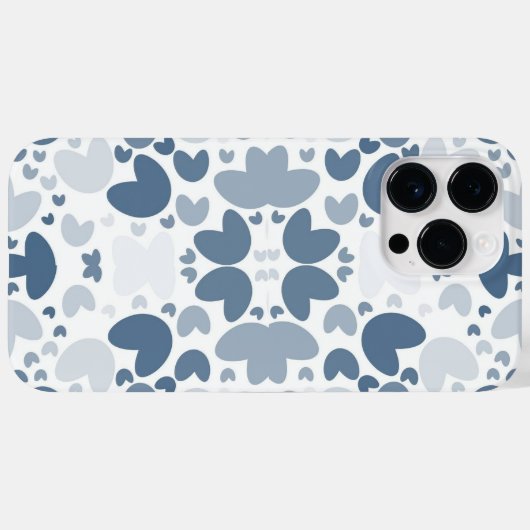 blauw hart Case-Mate iPhone case (Achterkant (horizontaal))