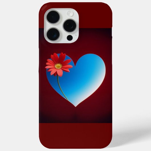 Blauw hart Case-Mate iPhone case (Achterkant)