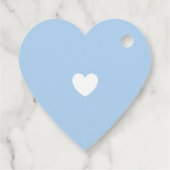 Blauw hart Dank u Baby shower voor jongens Bedankjes Labels (Achterkant)