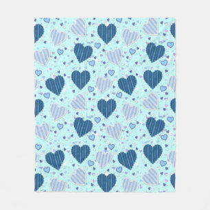 Blauw Hart Dekbed, Medium Fleece Deken