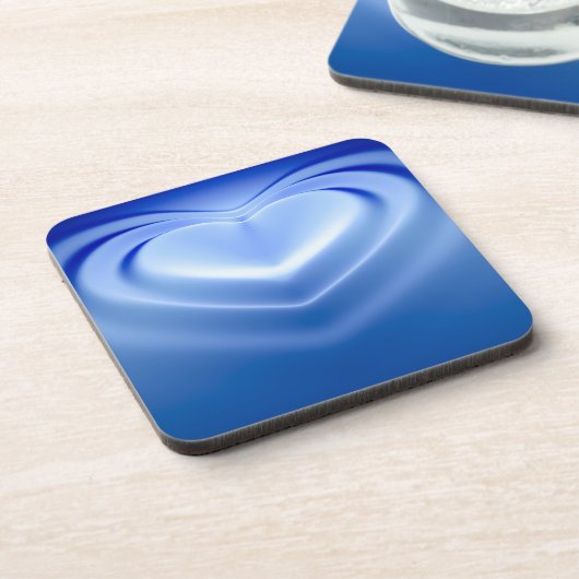 Blauw hart drankjes onderzetter (Linkerzijde)