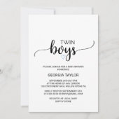 Blauw hart | Eenvoudige zwarte kalligrafie bij dub Kaart (Voorkant)