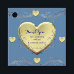 Blauw Hart Elegant Bruiloft Partij Bedankjes Labels<br><div class="desc">Ongeacht het type bruiloft dat men wenst, zijn deze uniek ontworpen en aanpasbare producten hier om de planning van de bruiloft gemakkelijker te maken en de feesten veel leuker voor iedereen! #zazzlemade #wedding #weddingplanner #weddingideas #weddingdecor #bride #bachelorparty #bachelorette #weddingparty #weddingreception #bridalparty #weddingdress #verloving label #couple #groom #bridetobe #events #weddingday #bridesmaids...</div>