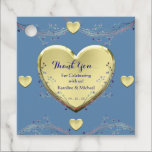 Blauw Hart Elegant Bruiloft Partij Bedankjes Labels<br><div class="desc">Ongeacht het type bruiloft dat men wenst, zijn deze uniek ontworpen en aanpasbare producten hier om de planning van de bruiloft gemakkelijker te maken en de feesten veel leuker voor iedereen! #zazzlemade #wedding #weddingplanner #weddingideas #weddingdecor #bride #bachelorparty #bachelorette #weddingparty #weddingreception #bridalparty #weddingdress #verloving label #couple #groom #bridetobe #events #weddingday #bridesmaids...</div>