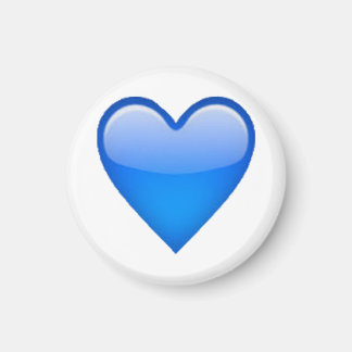Blauw hart - Emoji Magneet