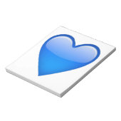 Blauw hart - Emoji Notitieblok (Linkerzijde)