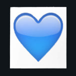 Blauw hart - Emoji Notitieblok<br><div class="desc">Blauw hart - Emoji</div>