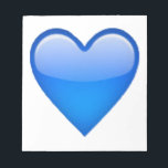 Blauw hart - Emoji Notitieblok<br><div class="desc">Blauw hart - Emoji</div>
