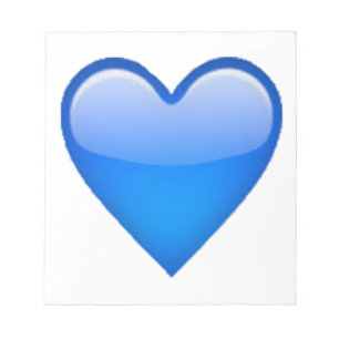 Blauw hart - Emoji Notitieblok