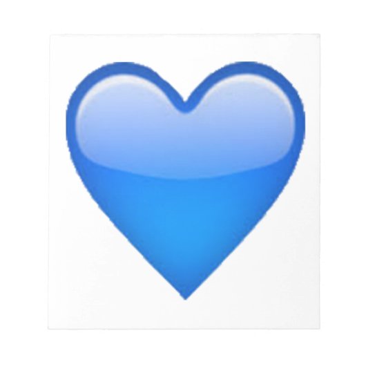 Blauw hart - Emoji Notitieblok (Voorkant)
