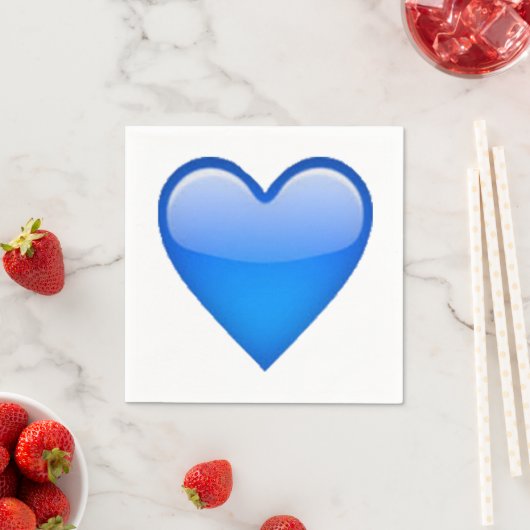 Blauw hart - Emoji Servetten (Insitu)