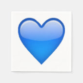 Blauw hart - Emoji Servetten (Voorkant)