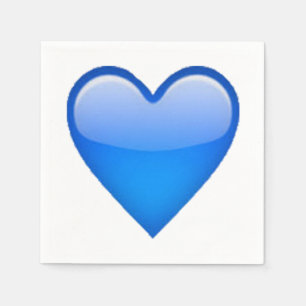 Blauw hart - Emoji Servetten