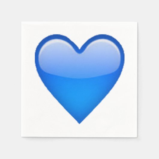 Blauw hart - Emoji Servetten (Voorkant)
