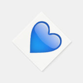 Blauw hart - Emoji Servetten (Hoek)