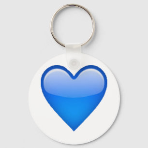 Blauw hart - Emoji Sleutelhanger
