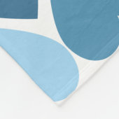Blauw hart en luidop fleece deken (Hoek)