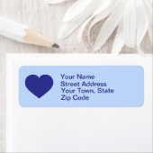 Blauw hart etiket (Insitu)