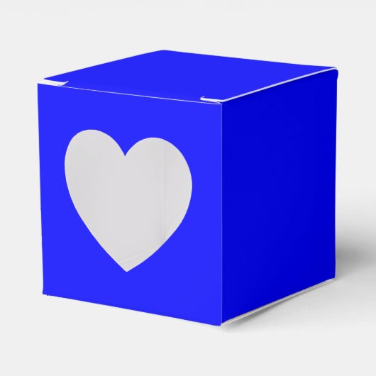 Blauw Hart Favor Doos Bedankdoosjes (Voorkant Zijde)