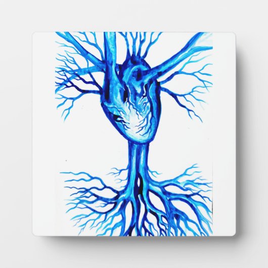 Blauw hart fotoplaat (Voorkant)