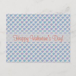 Blauw hart Gelukkig Valentijnsdag! Feestdagenkaart