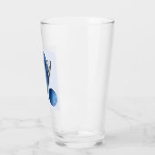 Blauw hart glas (Links)