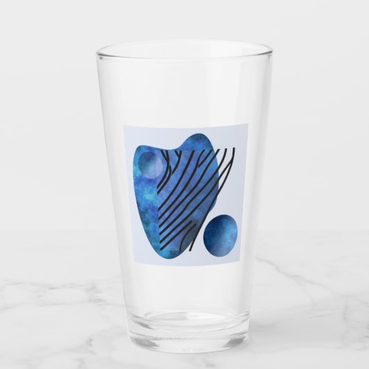 Blauw hart glas (Voorkant)